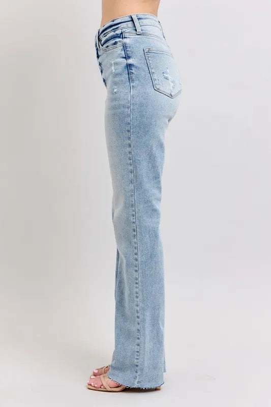 Mid Rise Light Wash Dad Jeans Judy Blue