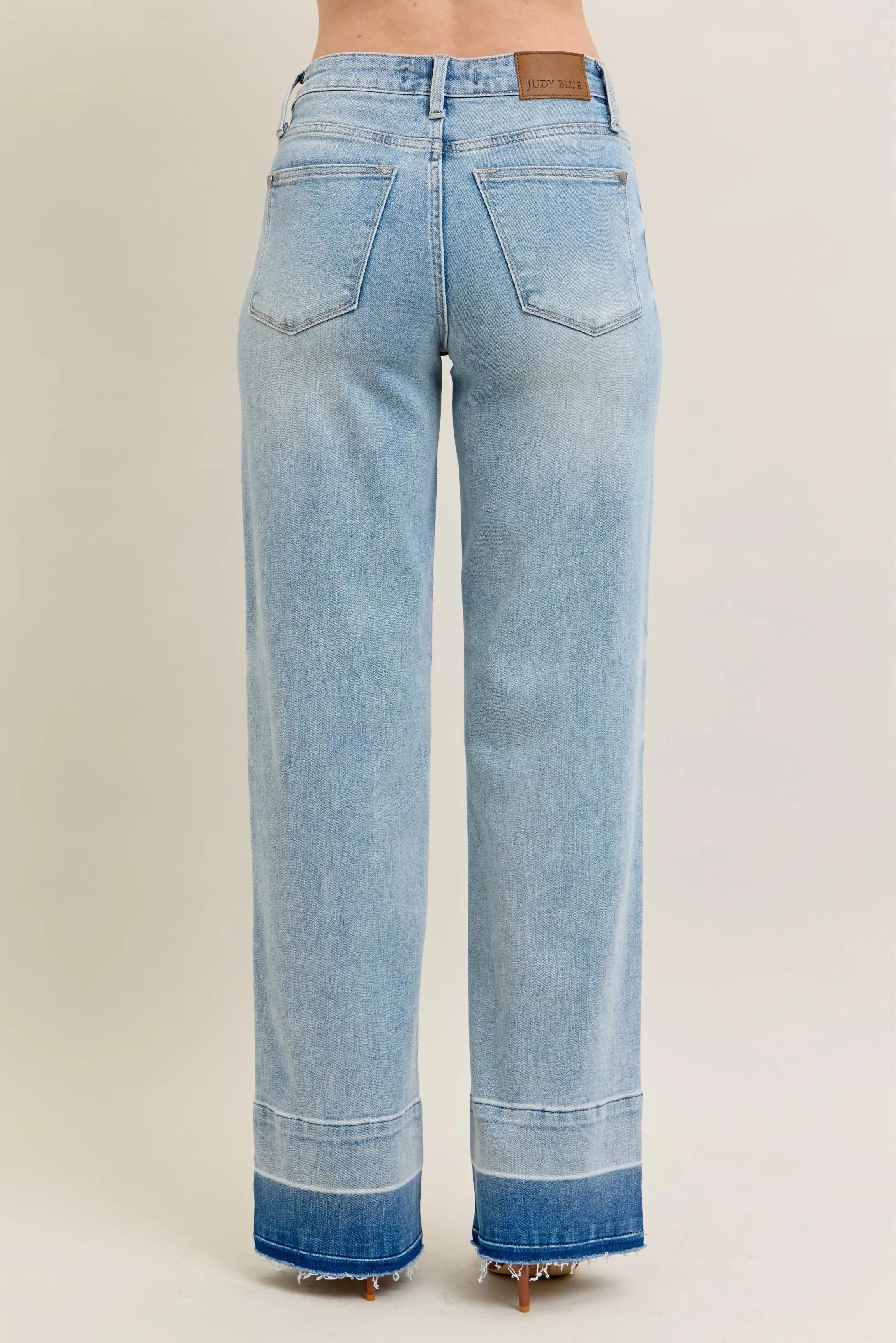 Release Hem Wide Leg Jeans With Plus Size Judy Blue