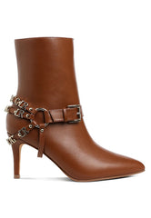 Nicene Harness Detail Stiletto Boots Rag Company