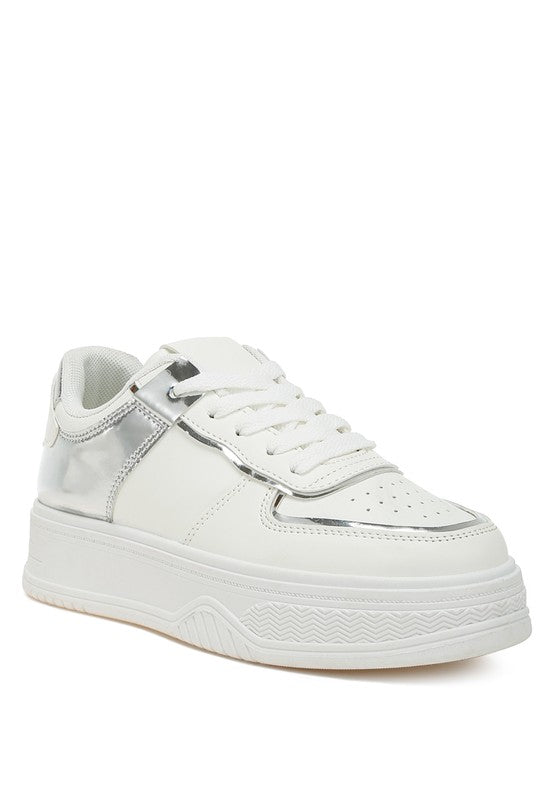 Scouts Metallic Paneling Platform Sneakers Rag Company   
