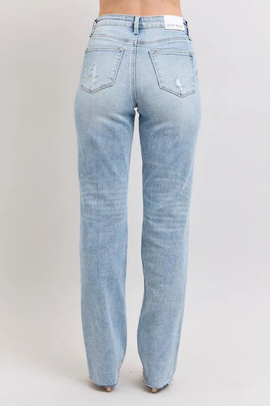 Mid Rise Light Wash Dad Jeans Judy Blue