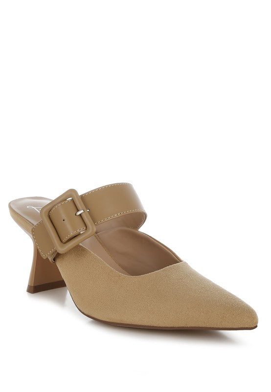 Onagra Microfiber Pointy Slip-On Mules Rag Company Beige US-5 / UK-3 / EU-36