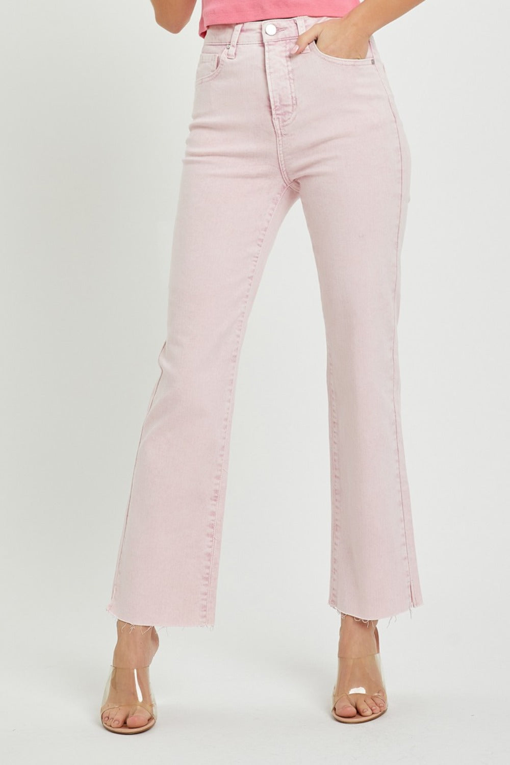 High Rise Tummy Control Straight Jeans Risen   