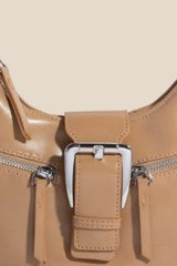 Large Hobo Buckle Triple Zipper Hand Bag Fame
