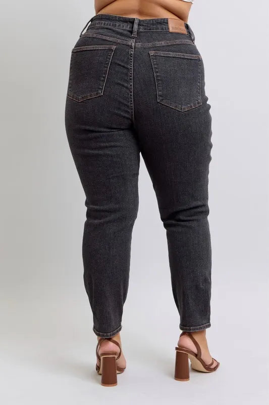 Mid Rise Tummy Control Slim Jeans Judy Blue