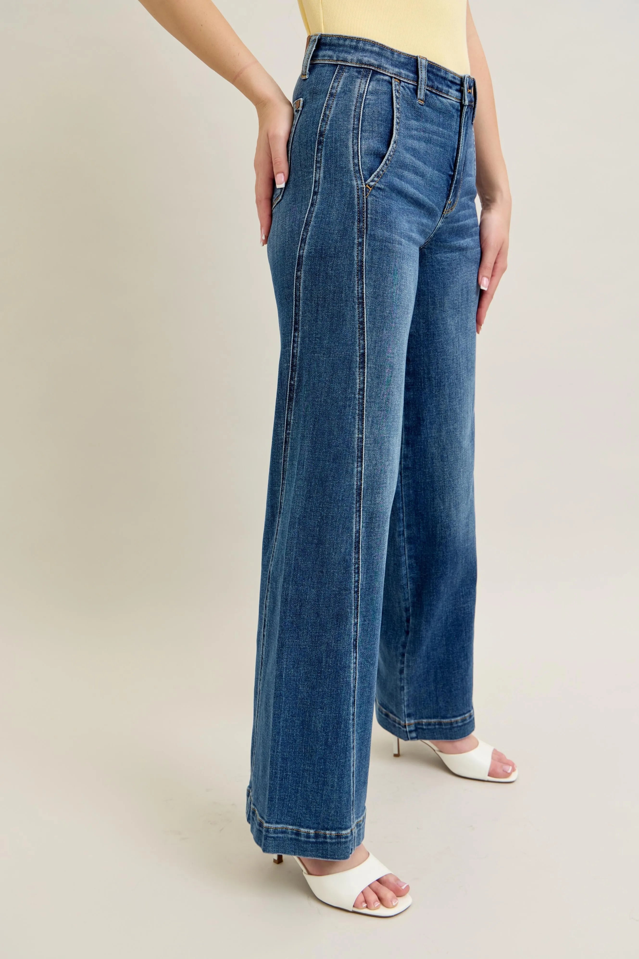 High Waist Wide Leg Jeans With Plus Size Judy Blue