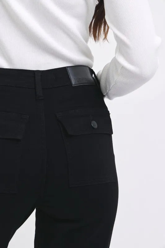 High Waist Cargo Cuffed Jogger Plus Size Judy Blue