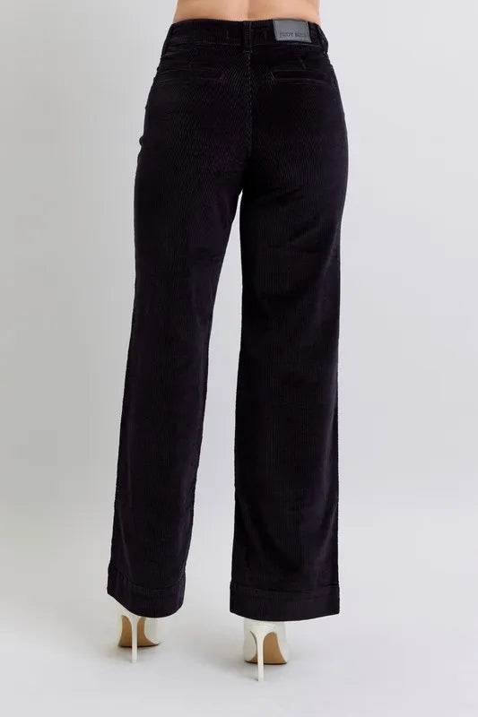 High Waist Corduroy Trouser Wide Plus Size Judy Blue