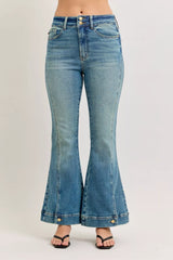 High Waist Vintage Wash Flare Jeans Judy Blue MD 0(24)