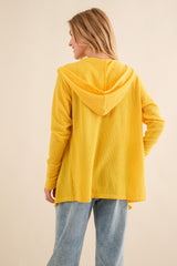 Thermal Hooded Open Front Cardigan with Pockets And the Why   