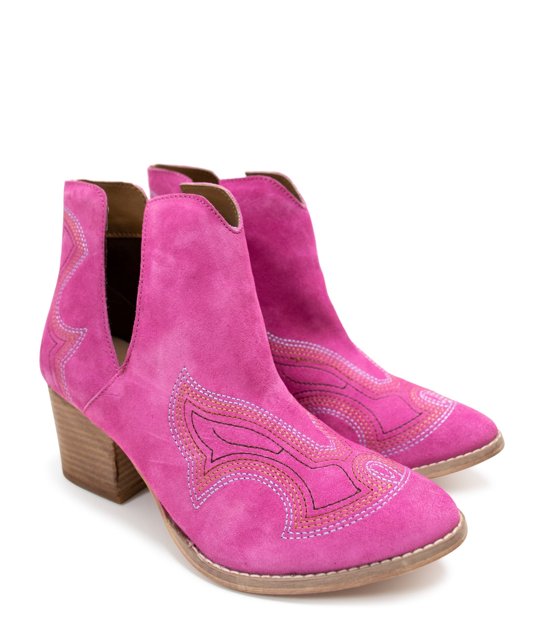 Journee Ankle Boots in Magenta Naughty Monkey   