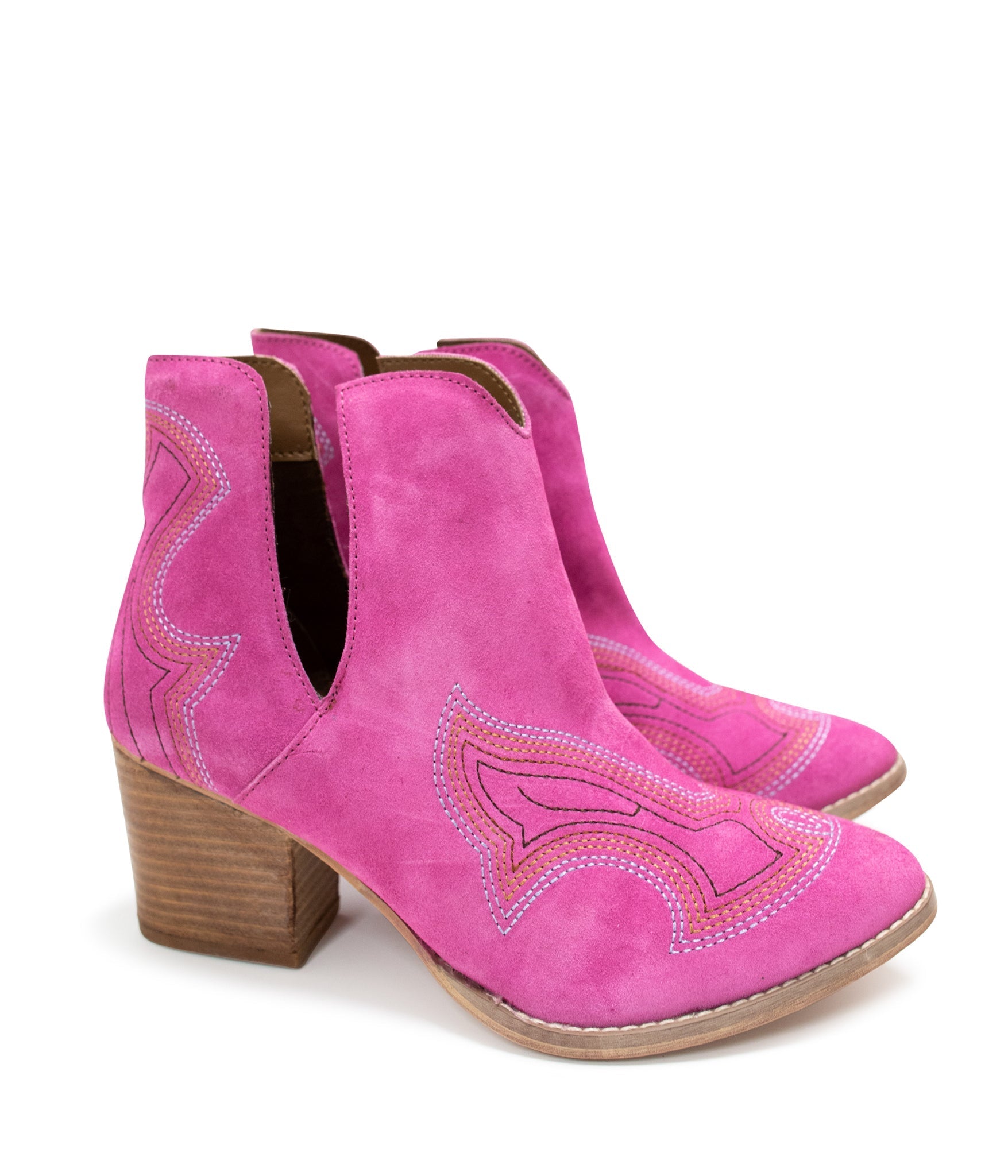 Journee Ankle Boots in Magenta Naughty Monkey   