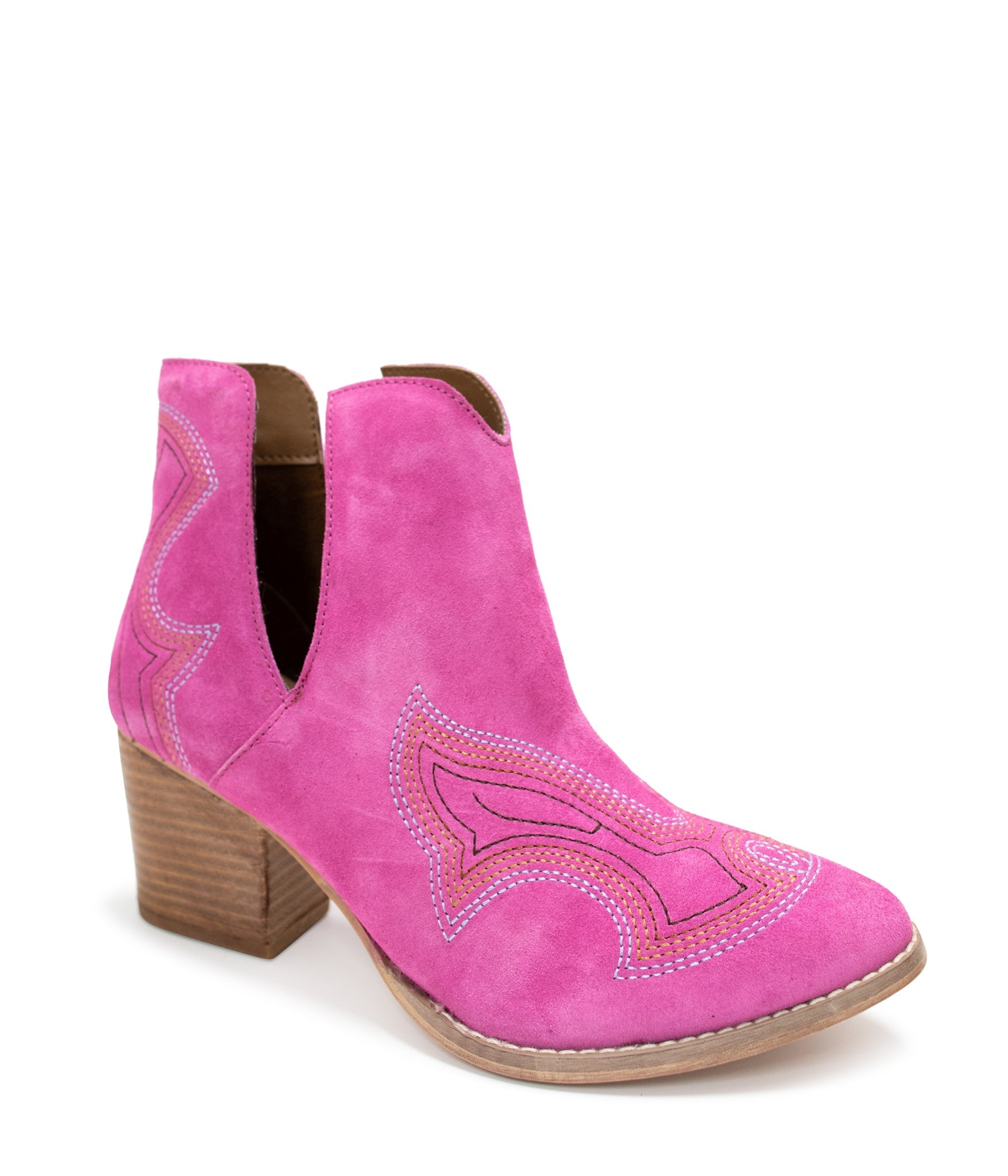 Journee Ankle Boots in Magenta Naughty Monkey   