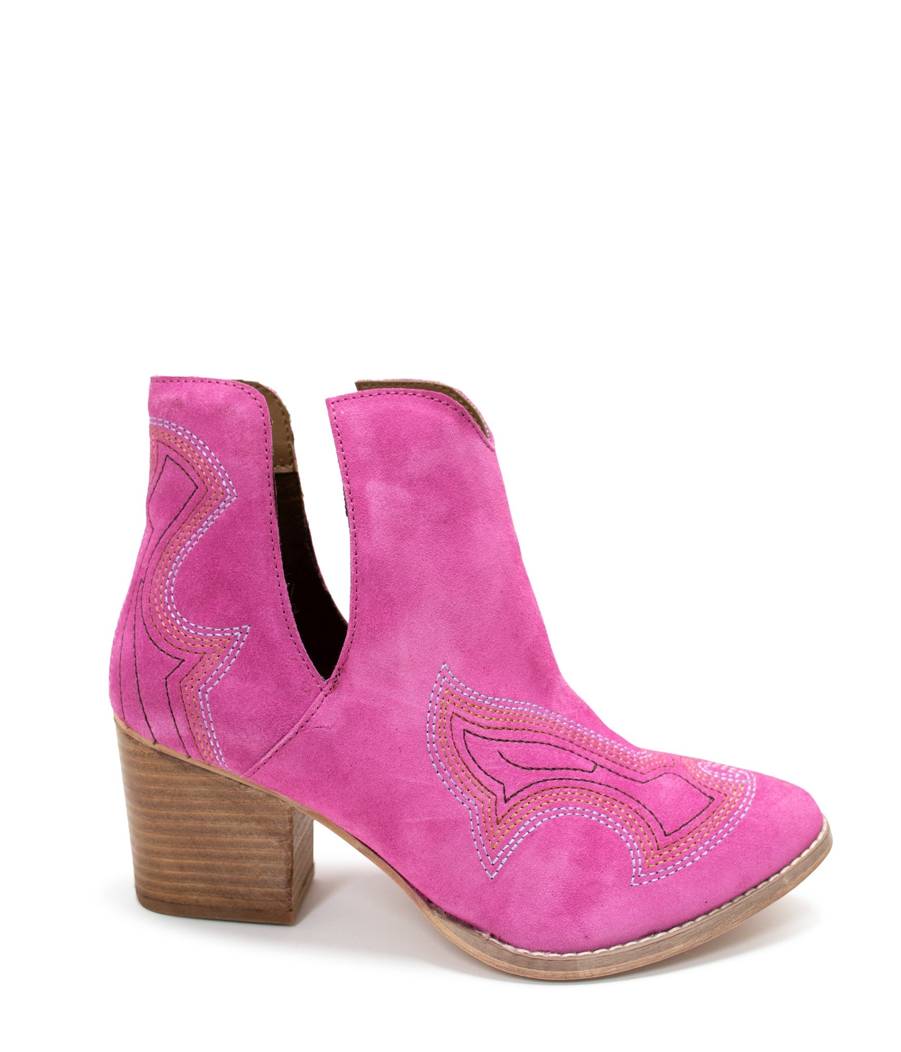 Journee Ankle Boots in Magenta Naughty Monkey   