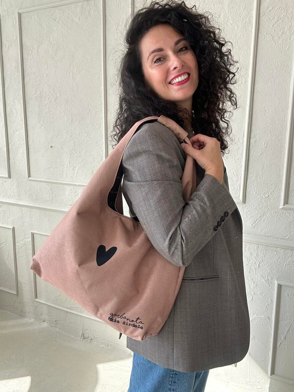Moon Bag Heart - Cream Garbanota