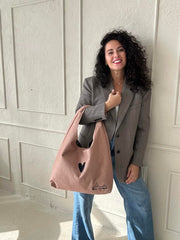 Moon Bag Heart - Cream Garbanota