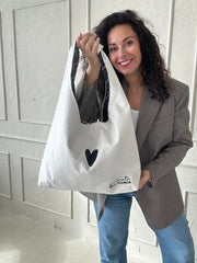 Moon Bag Heart - White Garbanota