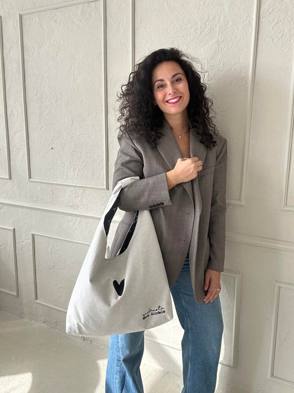 Moon Bag Heart - White Garbanota