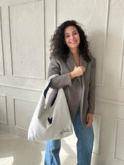 Moon Bag Heart - White Garbanota