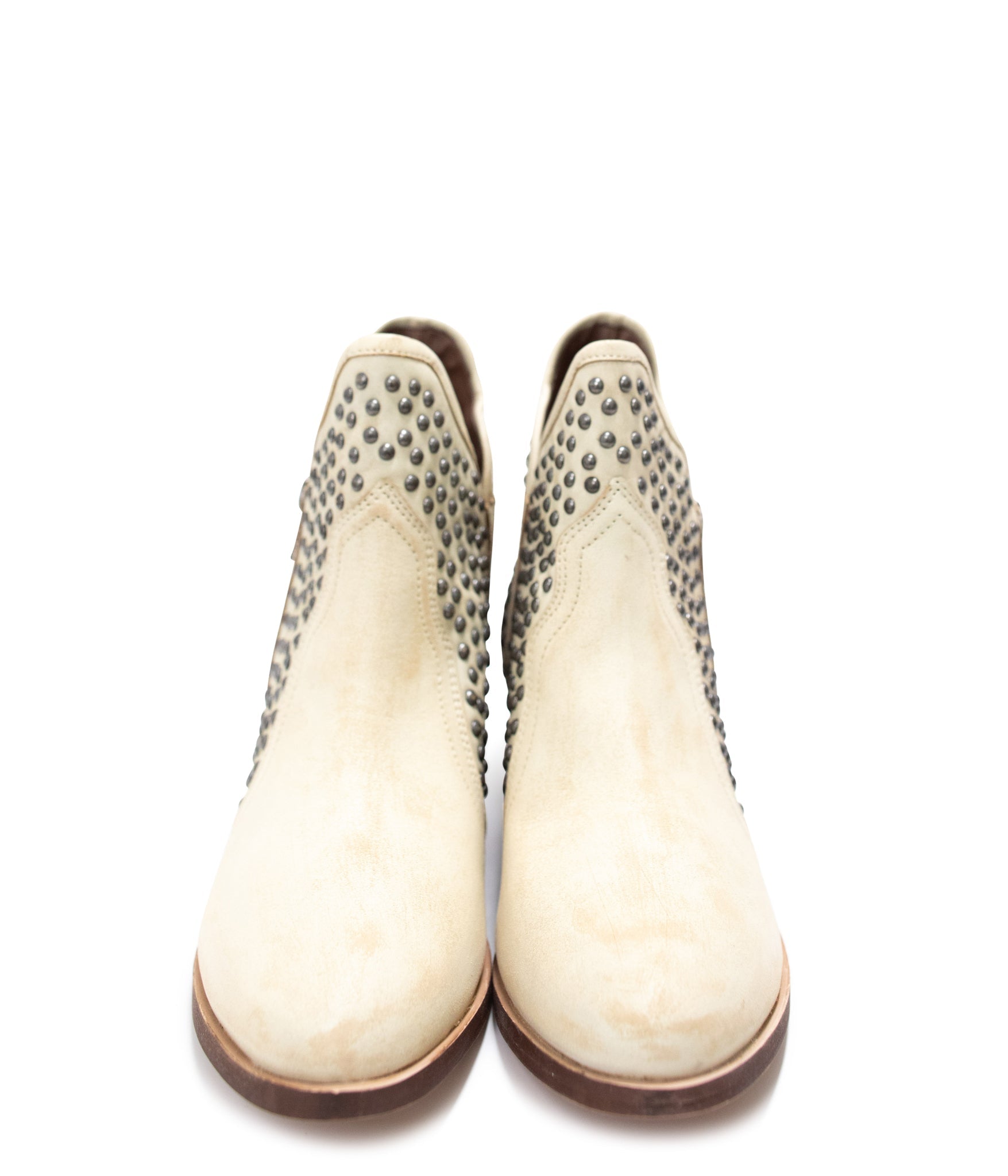 Nailed It Studded Ankle Boot in White Naughty Monkey   