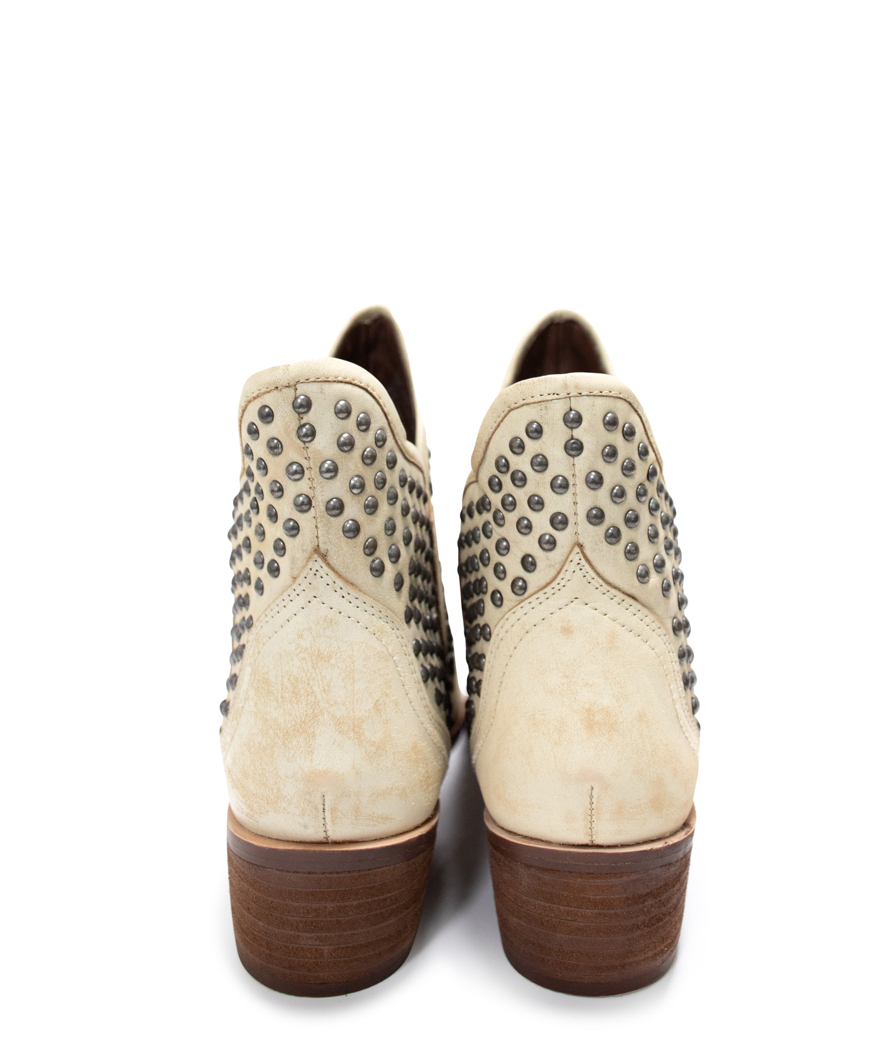 Nailed It Studded Ankle Boot in White Naughty Monkey   