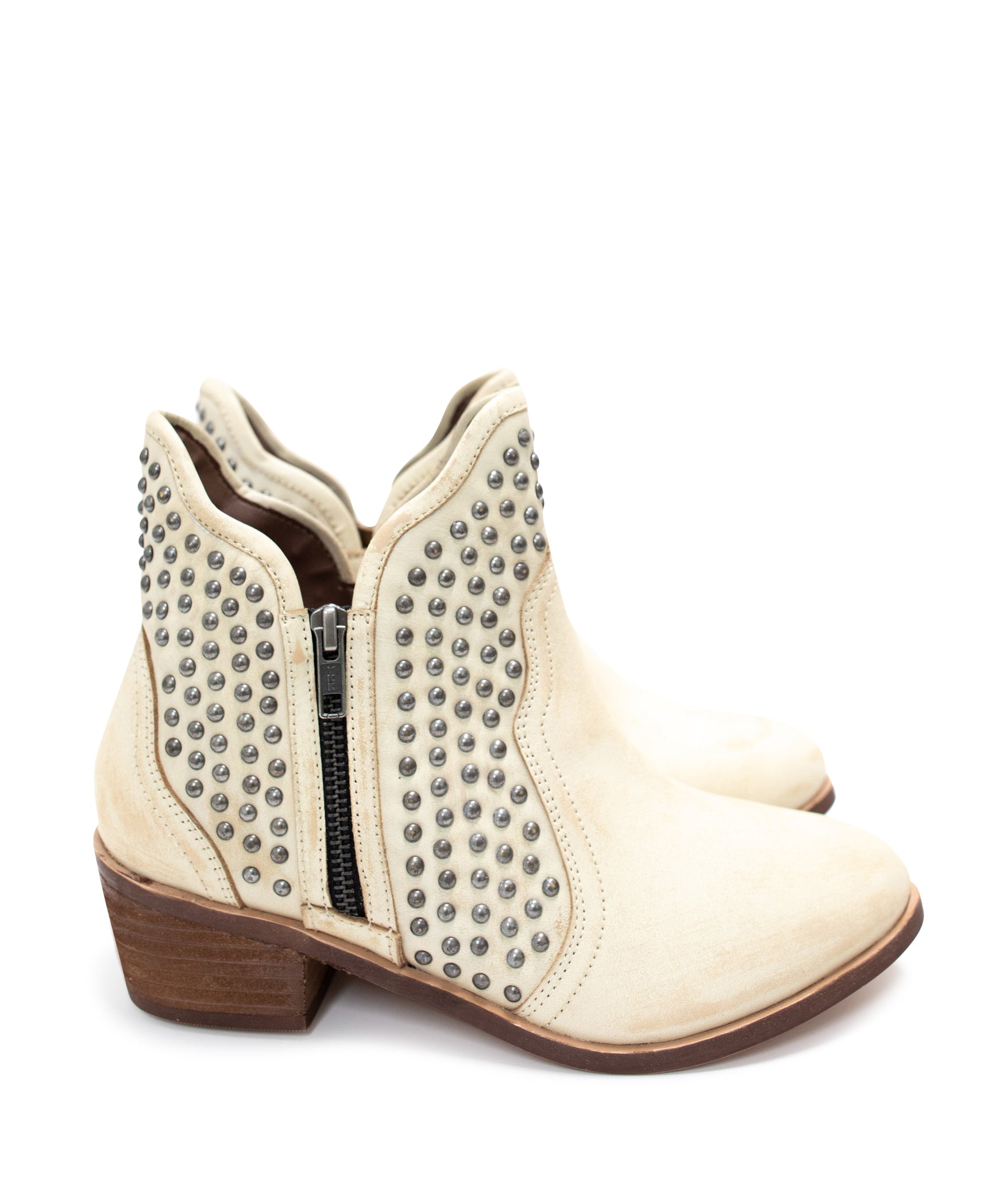 Nailed It Studded Ankle Boot in White Naughty Monkey   