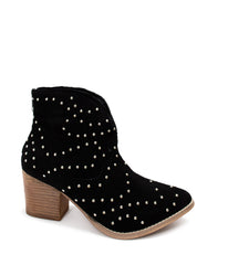 Twilight Studded Heeled Ankle Boot in Black Naughty Monkey   