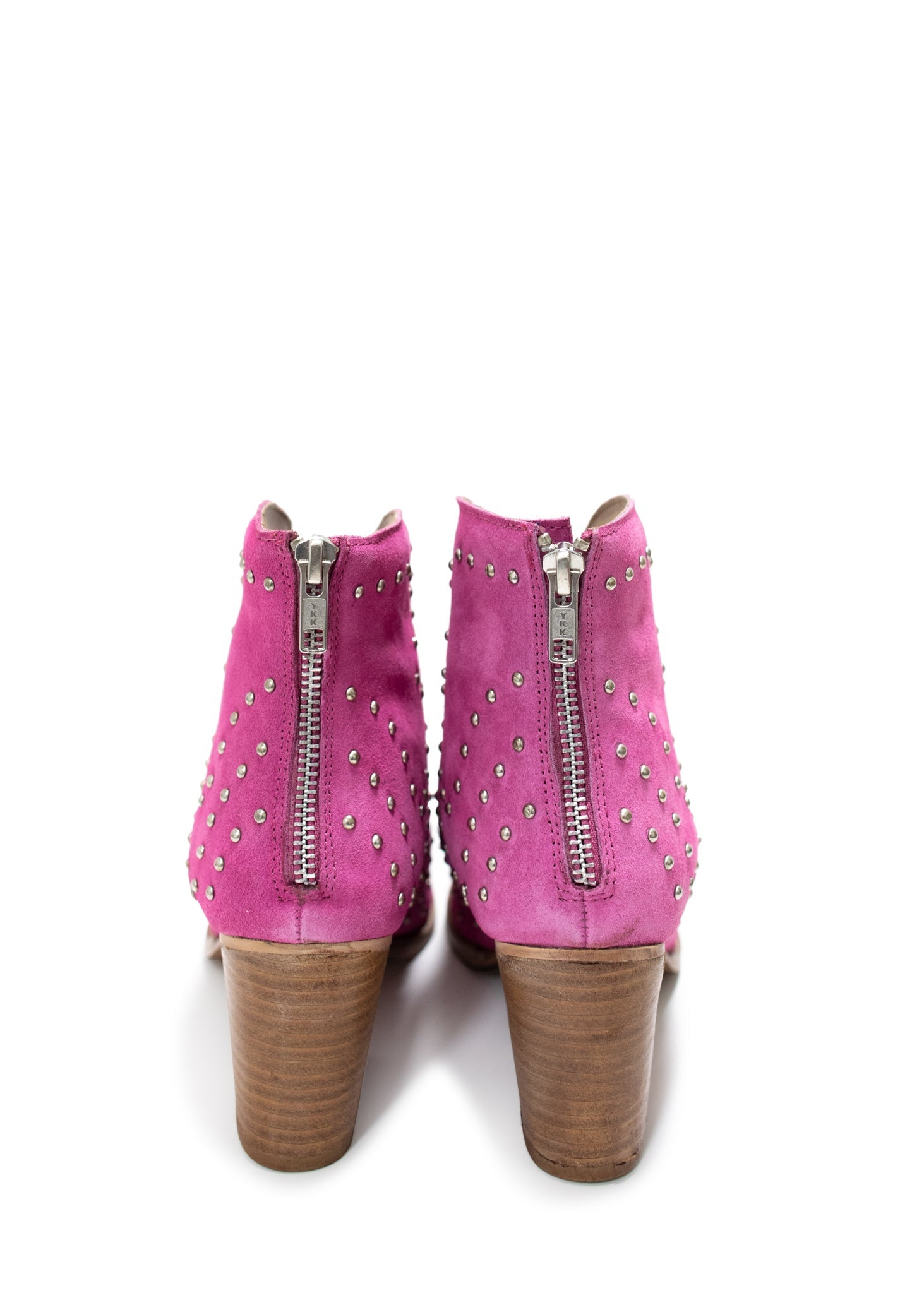 Twilight Studded Heeled Ankle Boot in Magenta Naughty Monkey   