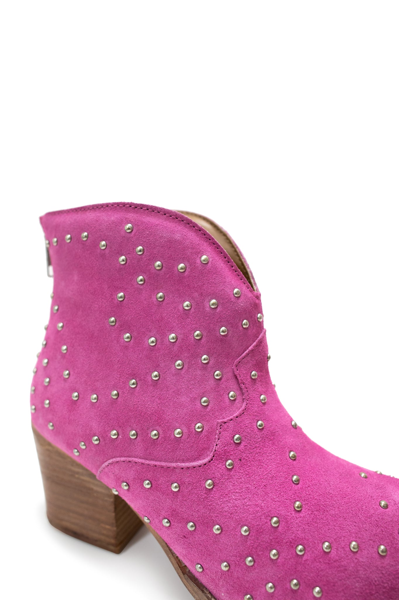 Twilight Studded Heeled Ankle Boot in Magenta Naughty Monkey   